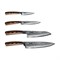 Набор из 4х ножей Omoikiri Damascus Suminagashi + универсальная Подставка (4996233) - фото 505966
