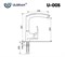 Смеситель Ulgran Classic U-005-334 для кухонной мойки, серый U-005-334