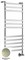 Полотенцесушитель водяной Margaroli Sole 464-11 4644711BN, высота 107.6 см, ширина 53 см, шлифованный никель - фото 518933
