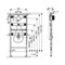 Инсталляция Tece Profil 9320013 для подвесного писсуара с клапаном U2 без кнопки смыва 9320013
