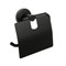 Бумагодержатель с крышкой черный Fixsen Comfort  Black (FX-86010) - фото 538475