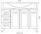 Тумба напольная RUSH FIJI 105 Белый глянец  (д/раковины Style 105) (FIS181105W) FIS181105W