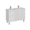 Тумба под сдвоенную раковину Lemark Combi 125 см, подвесная/напольная, цвет белый глянец, LM03C125T LM03C125T