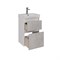 Тумба под раковину Lemark Combi 45 см, подвесная/напольная, корпус белый глянец, фасад бетон матовый, LM03C45T-Beton LM03C45T-Beton