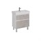 Тумба под раковину Lemark Combi 80 см, подвесная/напольная, корпус белый глянец, фасад бетон матовый, LM03C80T-Beton LM03C80T-Beton