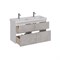 Тумба под сдвоенную раковину Lemark Combi 125 см, подвесная/напольная, корпус белый глянец, фасад бетон матовый, LM03C125T-Beton LM03C125T-Beton