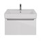 Тумба под раковину Lemark Buno mini 80 см, подвесная, планка серая матовая, цвет белый глянец, LM05BM80T LM05BM80T