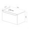 Тумба под раковину Lemark Buno mini 80 см, подвесная, планка серая матовая, цвет белый глянец, LM05BM80T LM05BM80T