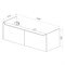 Тумба под сдвоенную раковину Lemark Buno mini 125 см, подвесная, планка серая матовая, цвет белый глянец, LM05BM125T LM05BM125T