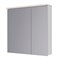 Шкаф зеркальный Lemark ZENON 80х80 см 2-х дверный, с козырьком-подсветкой, с розеткой, цвет корпуса: Белый глянец (LM80ZS-Z) - фото 540877