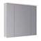 Шкаф зеркальный Lemark ZENON 90х80 см 3-х дверный, с козырьком-подсветкой, с розеткой, цвет корпуса: Белый глянец (LM90ZS-Z) - фото 540883