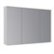 Шкаф зеркальный Lemark ZENON 120х80 см 3-х дверный, с козырьком-подсветкой, с розеткой, цвет корпуса: Белый глянец (LM120ZS-Z) - фото 540897