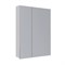 Шкаф зеркальный Lemark UNIVERSAL 60х80 см 2-х дверный, цвет корпуса: Белый глянец (LM60ZS-U) - фото 540915