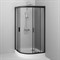 W90G-401-100BT Душевое ограждение Gem 1/4 Rond 100x100 стекло прозрачное, профиль черный матовый, бе W90G-401-100BT