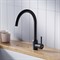 D3007022 Logic кухонный смеситель поворотный, черный D3007022