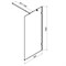 W94WI-90-F1-BTE Душевая перегородка X-Joy 90x195, стекло прозр. 6 мм + покрытие, фурнитура черный W94WI-90-F1-BTE