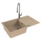 Мойка кухонная Alveus Granital Cadit 40 Beige-G55 860х500х200 с сифоном, бежевая 1132029