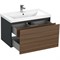 Тумба под раковину Cersanit Grande 80 64760 подвесная Черная Орех 64760