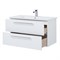 Тумба подвесная Dreja.Rus GIO 100 под умывальник Эйфория-100, белый глянец 77.0105W