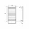Электрический полотенцесушитель Point Аврора PN10850B П10 500x1000 диммер справа Черный PN10850B