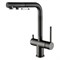 Смеситель Paulmark Serpentine Se213222-GM для кухонной мойки с подключением к фильтру питьевой воды, вороненая сталь Se213222-GM
